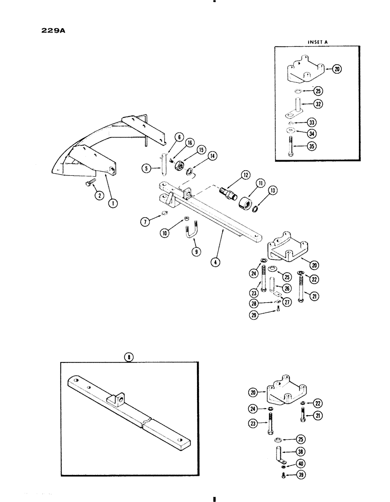 Схема запчастей Case IH 730 SERIES - (229A) - DRAWBAR, WESTERN (09) - CHASSIS/ATTACHMENTS