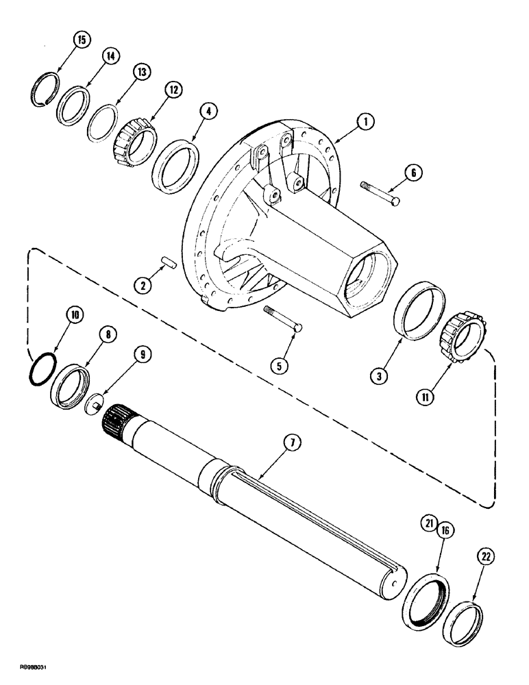 Схема запчастей Case IH MX180 - (6-094) - REAR AXLE, AXLE : 4 X 96 IN., MX180, N.A. AND EUROPE, AXLE : 4 X 98 IN., MX200, MX220, EUROPE ONLY (06) - POWER TRAIN