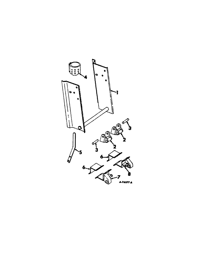 Схема запчастей Case IH 234 - (B-06) - TRACTOR MOUNTINGS, MAIN FRAME SUPPORT, BRACKET AND CLAMP FARMALL 566 AND 666 TRACTORS (39) - FRAMES AND BALLASTING