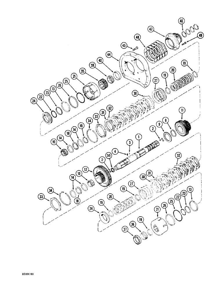 Схема запчастей Case IH 8920 - (6-040) - TRANSMISSION, RANGE INPUT SHAFT (06) - POWER TRAIN