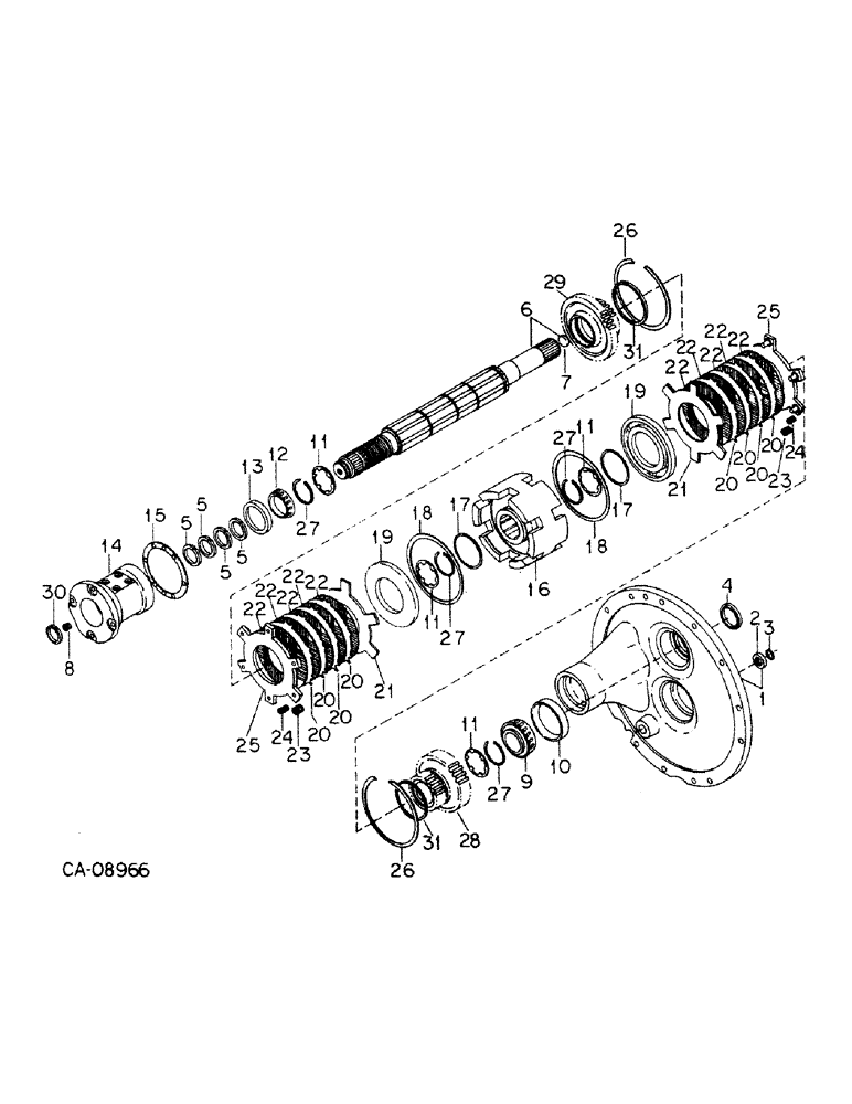 Схема запчастей Case IH 5088 - (07-08) - DRIVE TRAIN, SPEED TRANSMISSION DRIVE SHAFT (04) - Drive Train