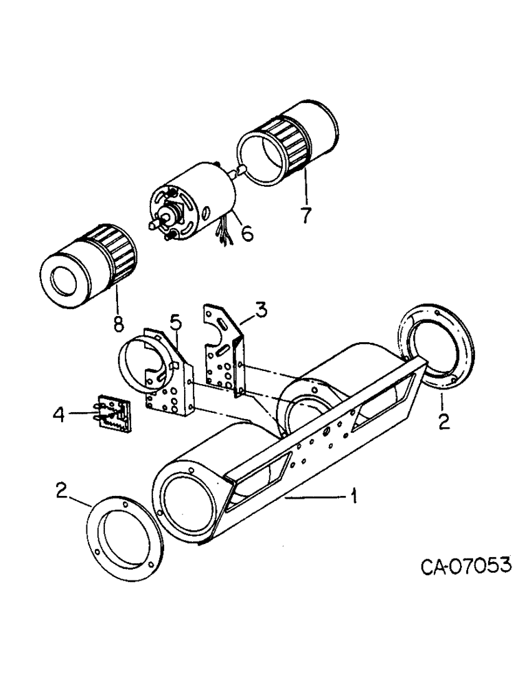 Схема запчастей Case IH HYDRO 186 - (13-36) - SUPERSTRUCTURE, BLOWER ASSY P/N 143166C1, CAB WITH SERIAL NO. 107806 AND BELOW (05) - SUPERSTRUCTURE