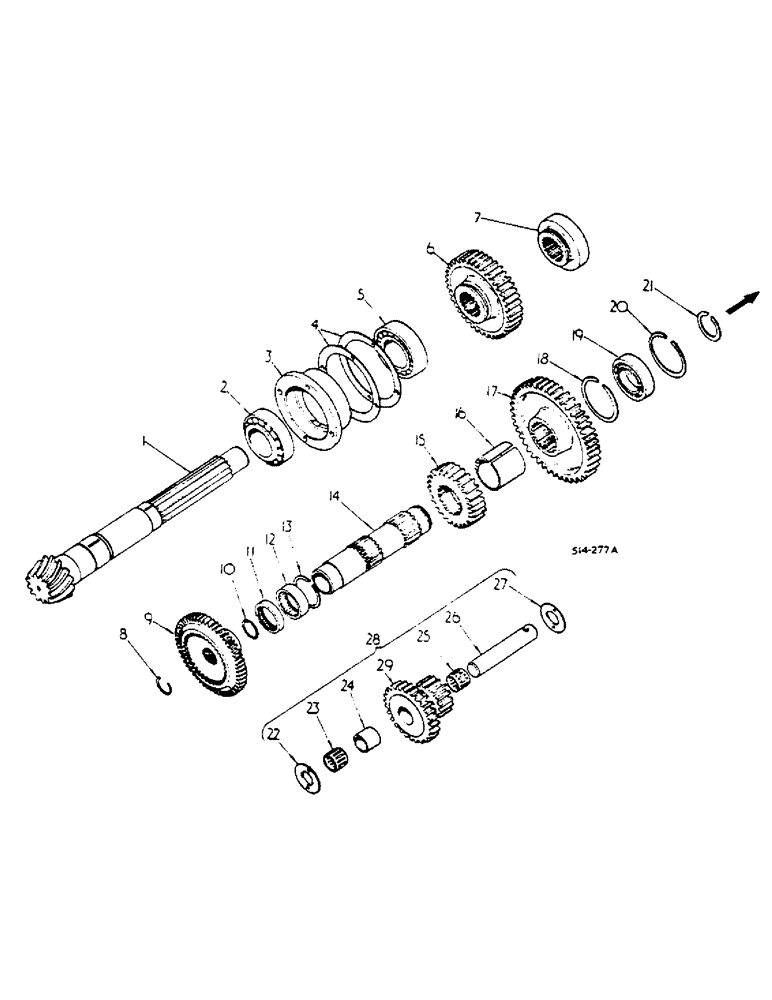 Схема запчастей Case IH 2400 - (07-26) - RANGE TRANSMISSION, IN REAR FRAME (04) - Drive Train