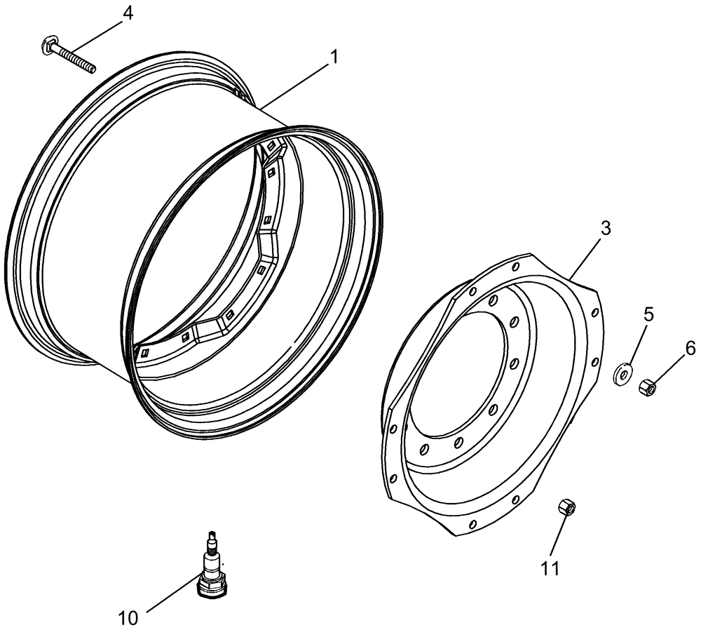 Схема запчастей Case IH CPX620 - (05-11) - WHEELS, REAR - ASN Y6T011701 (04) - STEERING