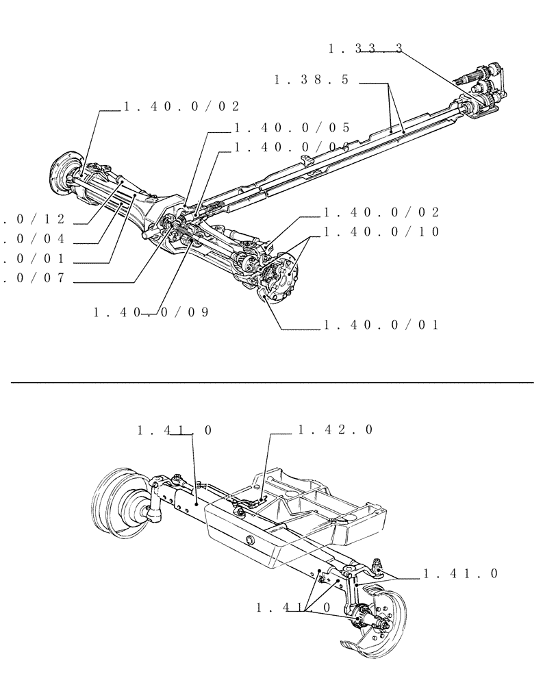 Схема запчастей Case IH PUMA 210 - (SEC. 04) - FRONT AXLE (00) - GENERAL