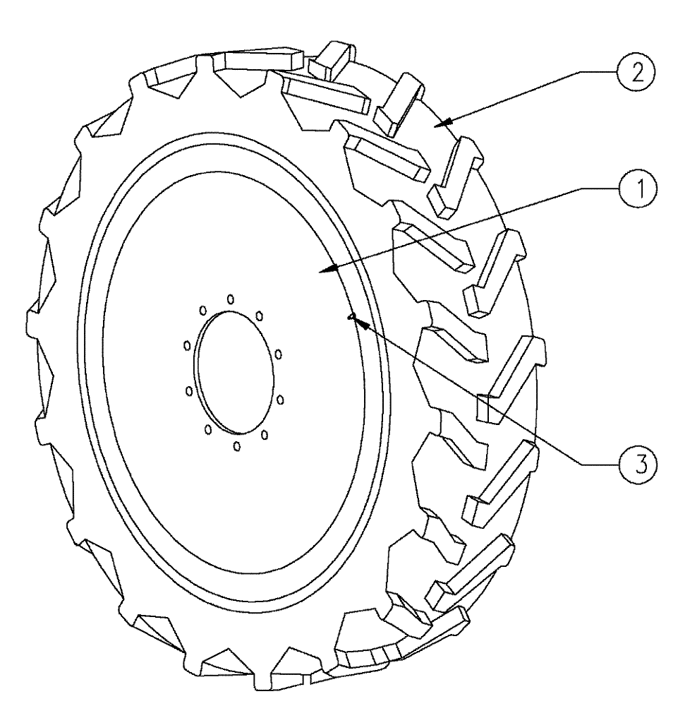 Схема запчастей Case IH SPX3320 - (05-007) - TIRE KIT, 380/85 R46 Hub, Wheel & Tires