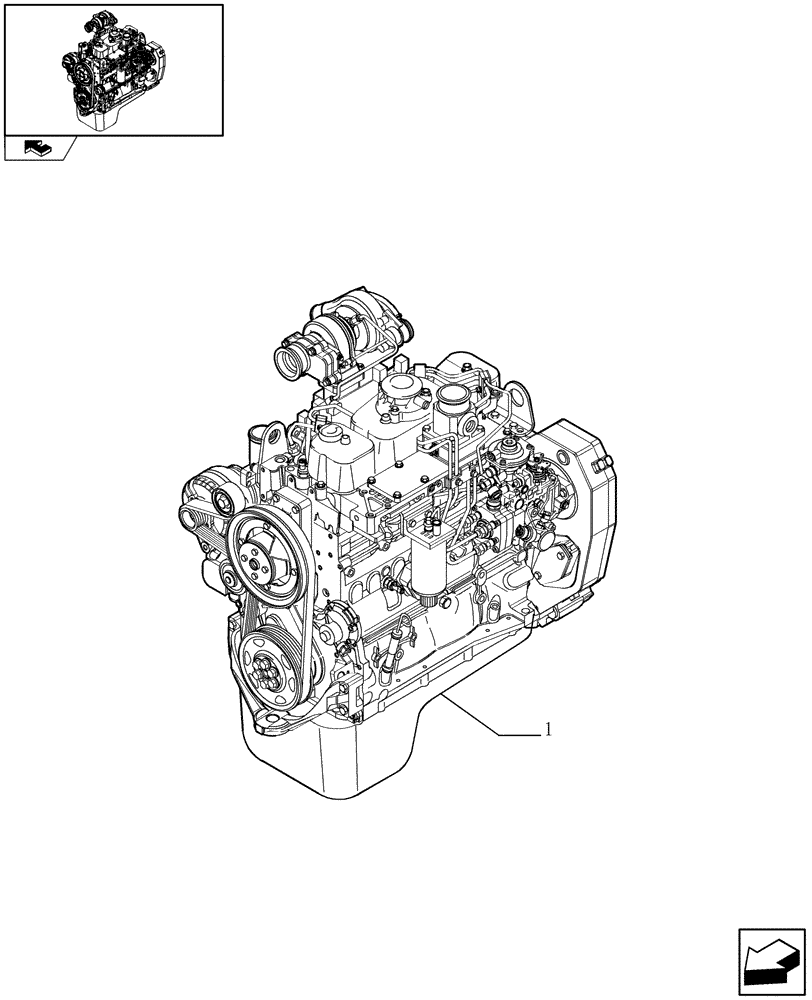 Схема запчастей Case IH F4GE9484A J601 - (0.02.1) - ENGINE - (504103783) 