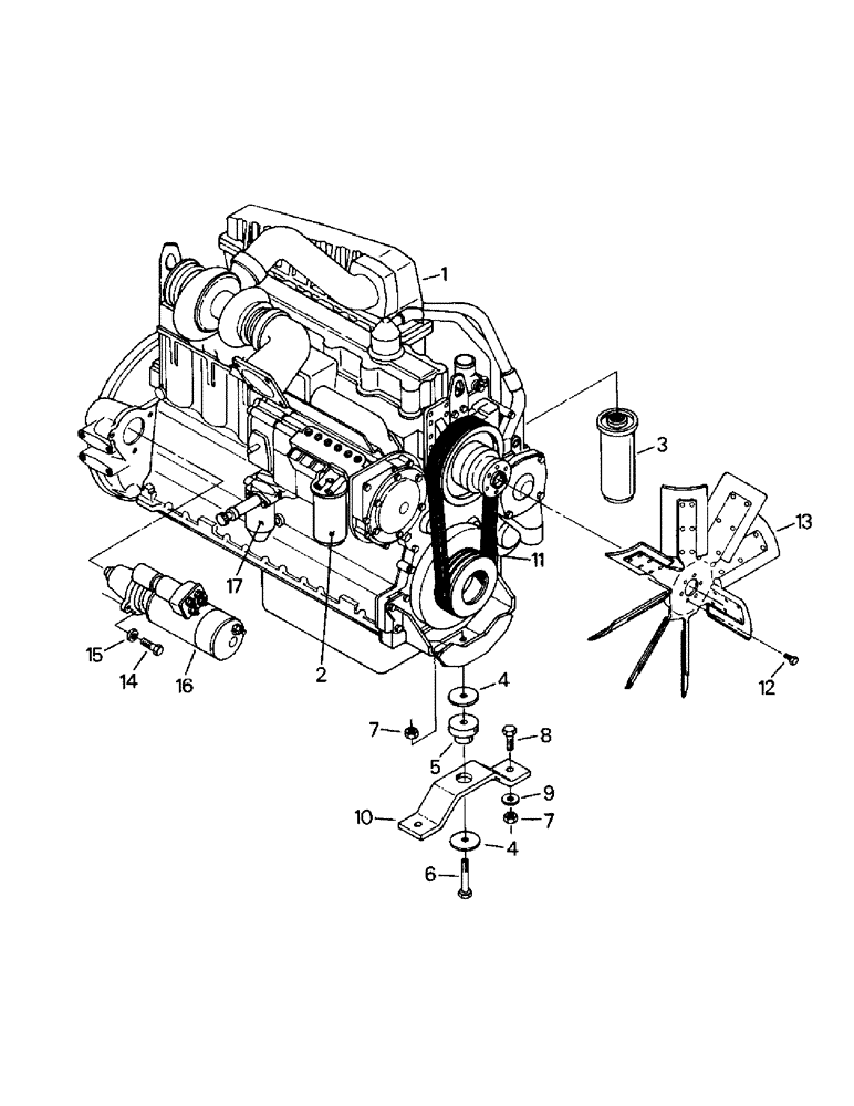 Схема запчастей Case IH STEIGER - (04-01) - ENGINE AND ATTACHING PARTS, CAT 3306 ENGINE (04) - Drive Train