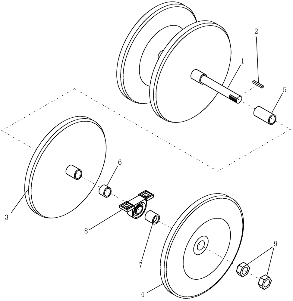 Схема запчастей Case IH ATX400 - (6.290.1) - PACKER GANG ASSY 12" SPACING, 4 RUBBER WHEELS Packer Gang Assemblies and Frames