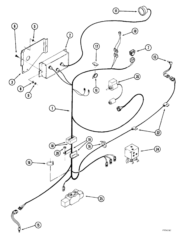 Схема запчастей Case IH 9350 - (4-80) - STEERABLE AXLE HARNESS (04) - ELECTRICAL SYSTEMS