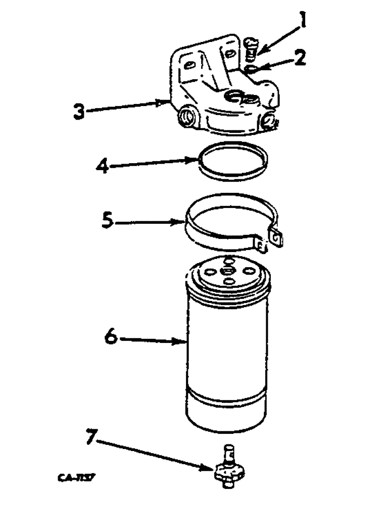 Схема запчастей Case IH 454 - (12-53) - FINAL FUEL FILTER, BOSCH INJECTION Power