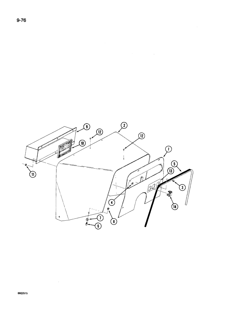 Схема запчастей Case IH 9240 - (9-076) - ROPS INSTRUMENT PANEL (09) - CHASSIS/ATTACHMENTS