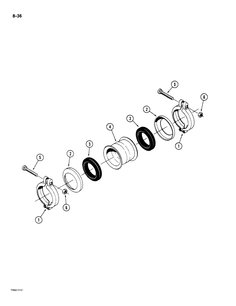 Схема запчастей Case IH STEIGER - (8-036) - HYDRAULIC TUBE JOINT (08) - HYDRAULICS