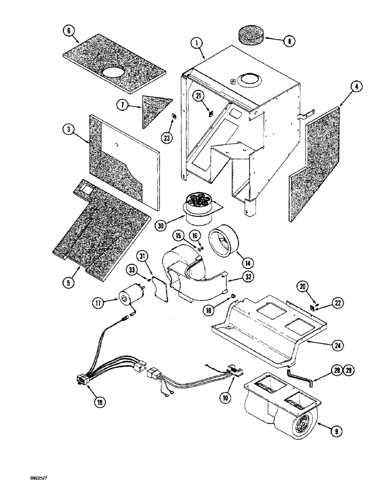 Схема запчастей Case IH 9280 - (9-093A) - CAB AIR CONDITIONER & HEATER MODULE INTERNAL COMPONENTS P.I.N. JEE031850 & AFTER (09) - CHASSIS/ATTACHMENTS