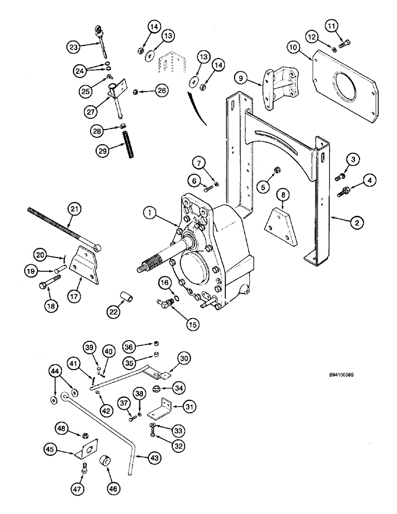 Схема запчастей Case IH 2144 - (9B-02) - ROTOR DRIVE, MOUNTING (14) - ROTOR, CONCANVES & SIEVE