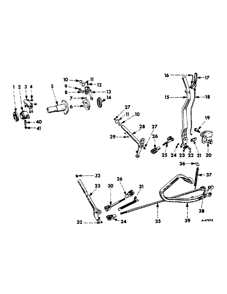 Схема запчастей Case IH 350 - (221) - CHASSIS, CLUTCH CONTROLS & TORQUE AMPLIFIER CONTROLS (12) - CHASSIS