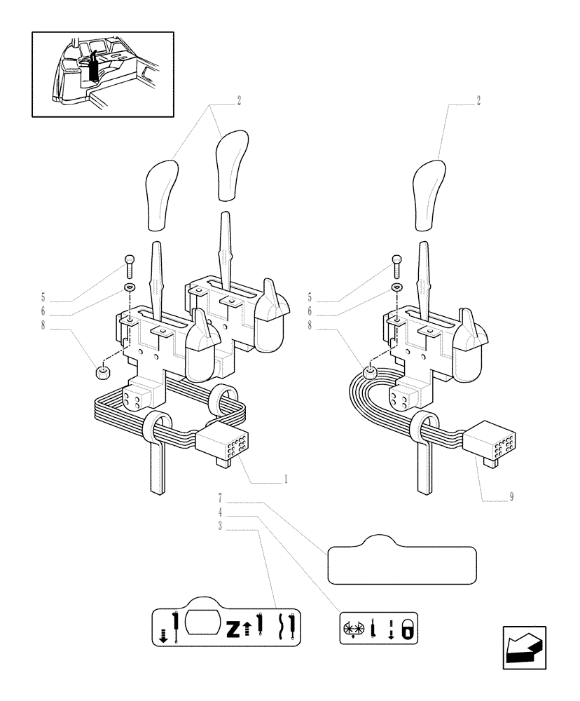 Схема запчастей Case IH PUMA 195 - (1.96.2/01[02]) - (VAR.252-683-718-846) 3-4 ELECTRONIC CONTROL VALVES - CONTROL VALVE CONTROL (10) - OPERATORS PLATFORM/CAB