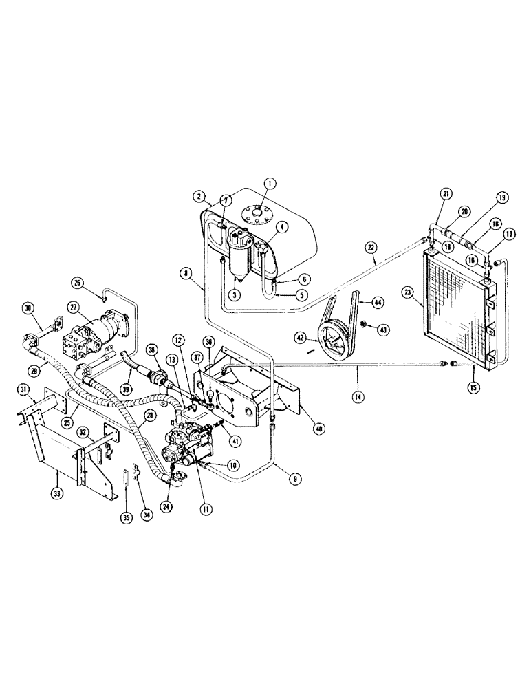 Схема запчастей Case IH 960 - (06) - HYDROSTATIC DRIVE SYSTEM (29) - HYDROSTATIC DRIVE