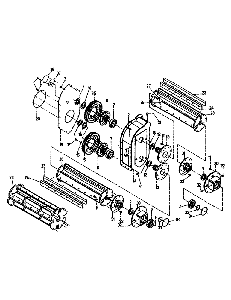 Схема запчастей Case IH 7700 - (A06-03) - 15 INCH ROTARY CHOPPER AND GEARBOX Mainframe & Functioning Components