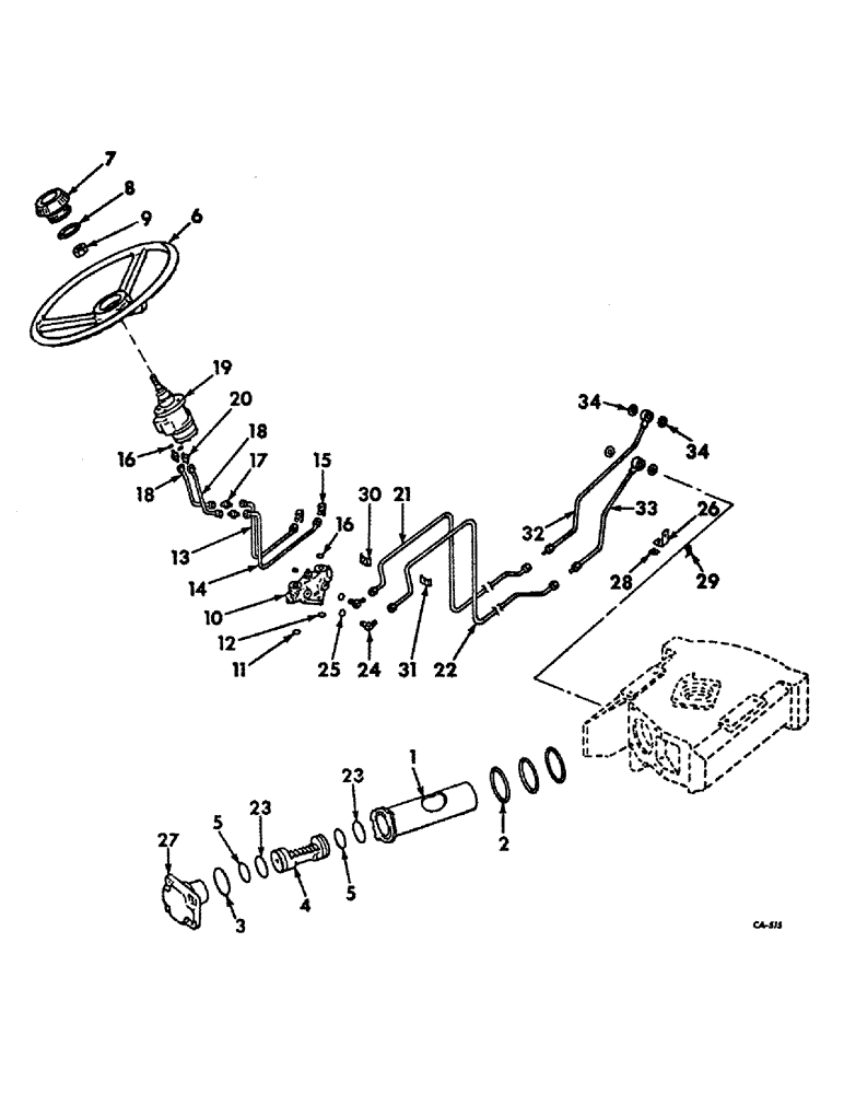 Схема запчастей Case IH 826 - (10-07) - HYDRAULICS, POWER STEERING, FARMALL TRACTORS (07) - HYDRAULICS