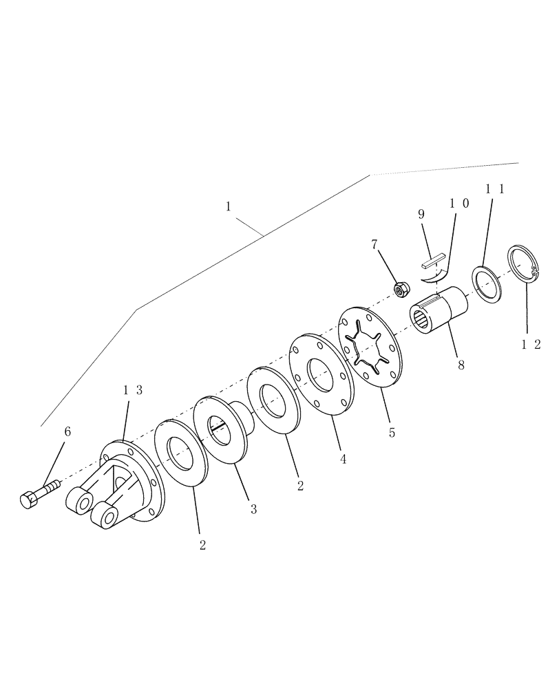 Схема запчастей Case IH 2020 - (20.03C) - YOKE SUBASSEMBLY, FRICTION (58) - ATTACHMENTS/HEADERS