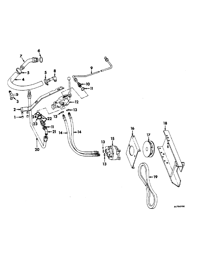 Схема запчастей Case IH 1110 - (M-24) - HYDRAULIC DRIVE 