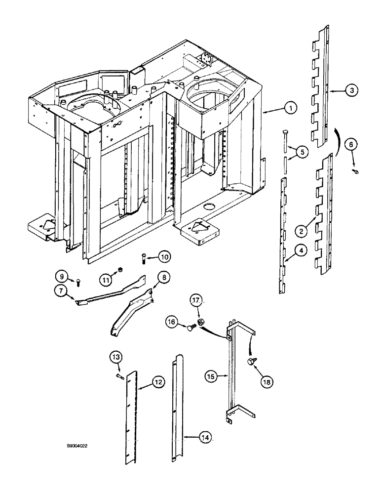 Схема запчастей Case IH 2055 - (9A-78) - DRUM HOUSING (13) - PICKING SYSTEM