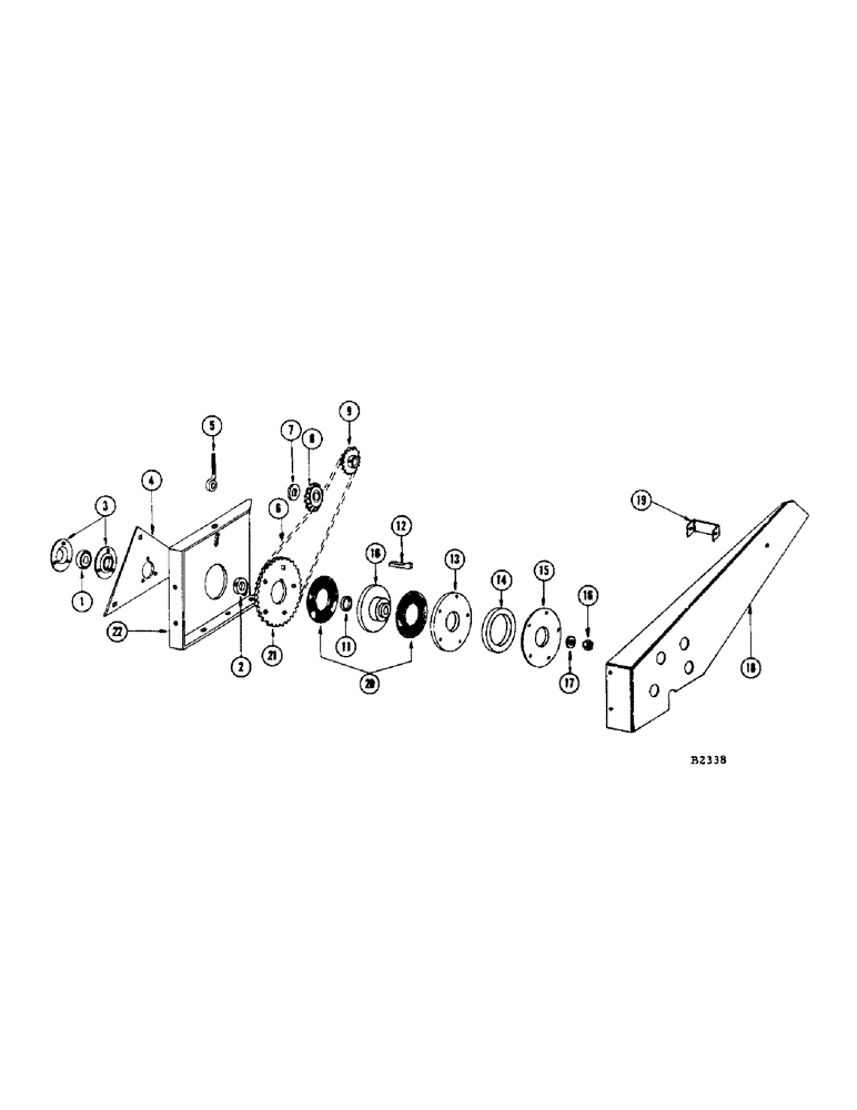 Схема запчастей Case IH 960 - (048) - HEADER AUGER SLIP CLUTCH DRIVE (58) - ATTACHMENTS/HEADERS