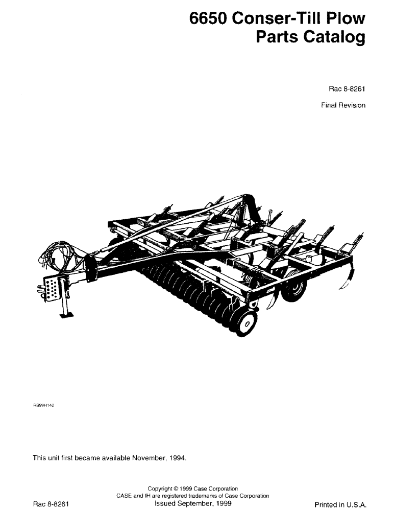 Схема запчастей Case IH 6650 - (1-1) - PARTS CATALOG (00) - PICTORIAL INDEX