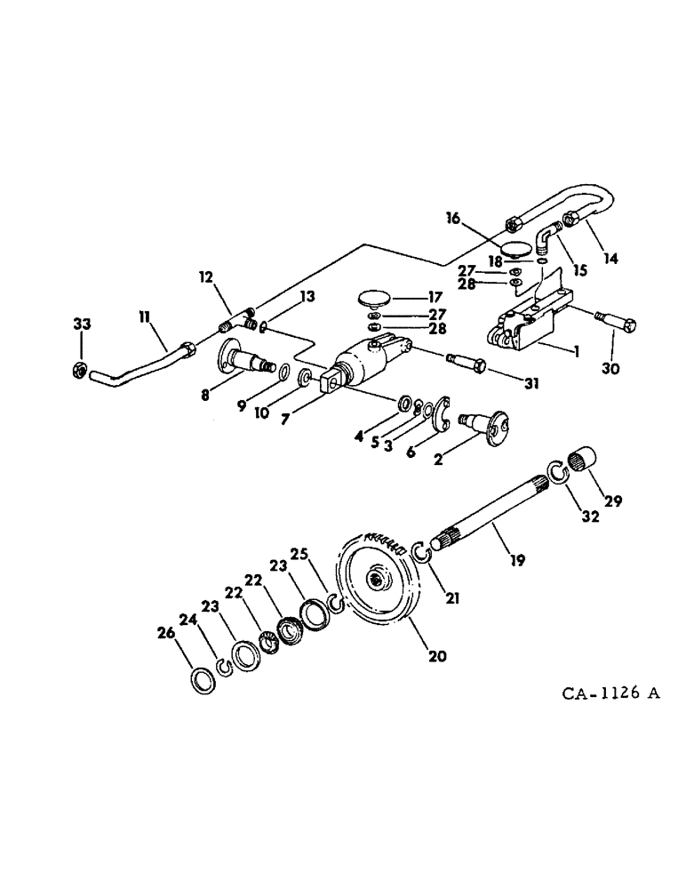 Схема запчастей Case IH 2500 - (07-06) - DRIVE TRAIN, HYDROSTATIC DRIVE GEAR, PTO SHAFT AND SERVO CYLINDER (04) - Drive Train