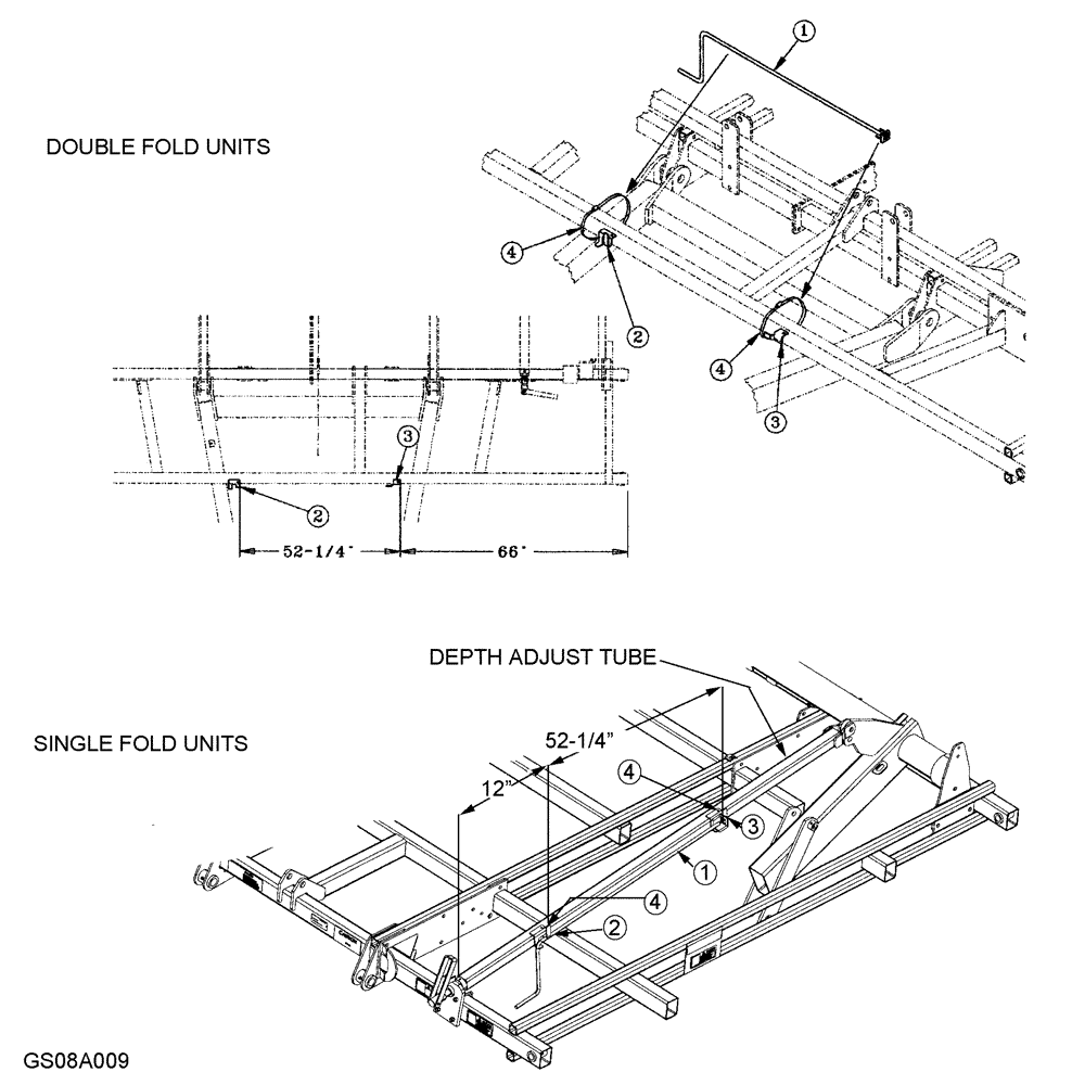 Схема запчастей Case IH TIGERMATE II - (75.200.10) - TINE ADJUSMENT HANDLE STORAGE (75) - SOIL PREPARATION