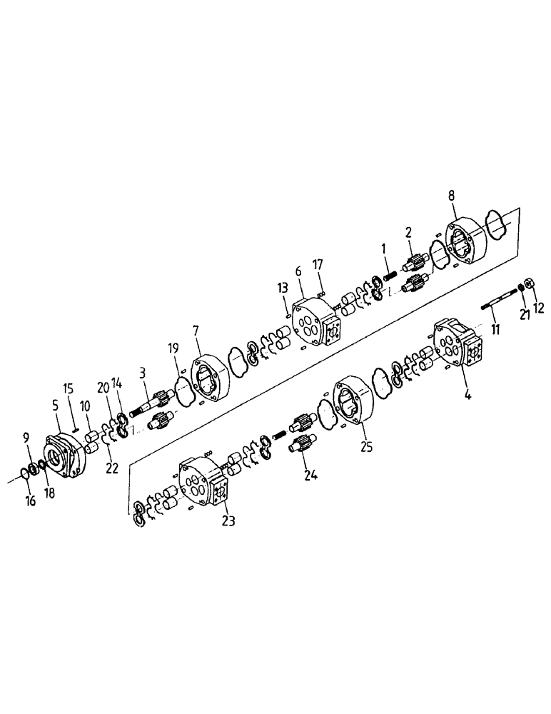 Схема запчастей Case IH 7700 - (B03-20) - HYDRAULIC PUMP, BASECUTTER Hydraulic Components & Circuits