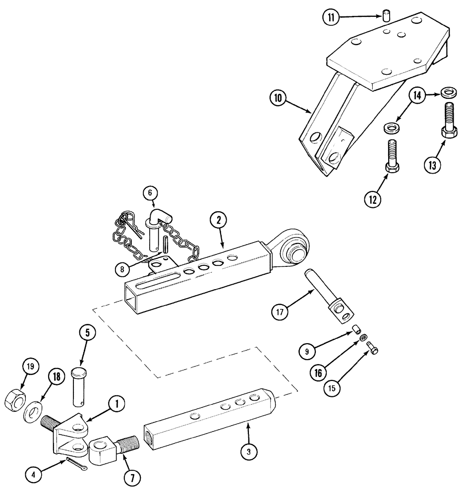 Схема запчастей Case IH MX100C - (09-67) - STABILIZER, TELESCOPIC (09) - CHASSIS