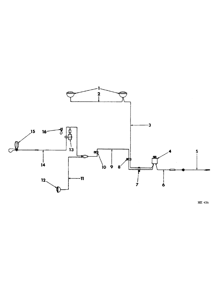 Схема запчастей Case IH 201 - (A-055) - WIRING DIAGRAM, LIGHTING, DIESEL WITH SAFETY FLASHING LIGHT (55) - ELECTRICAL SYSTEMS