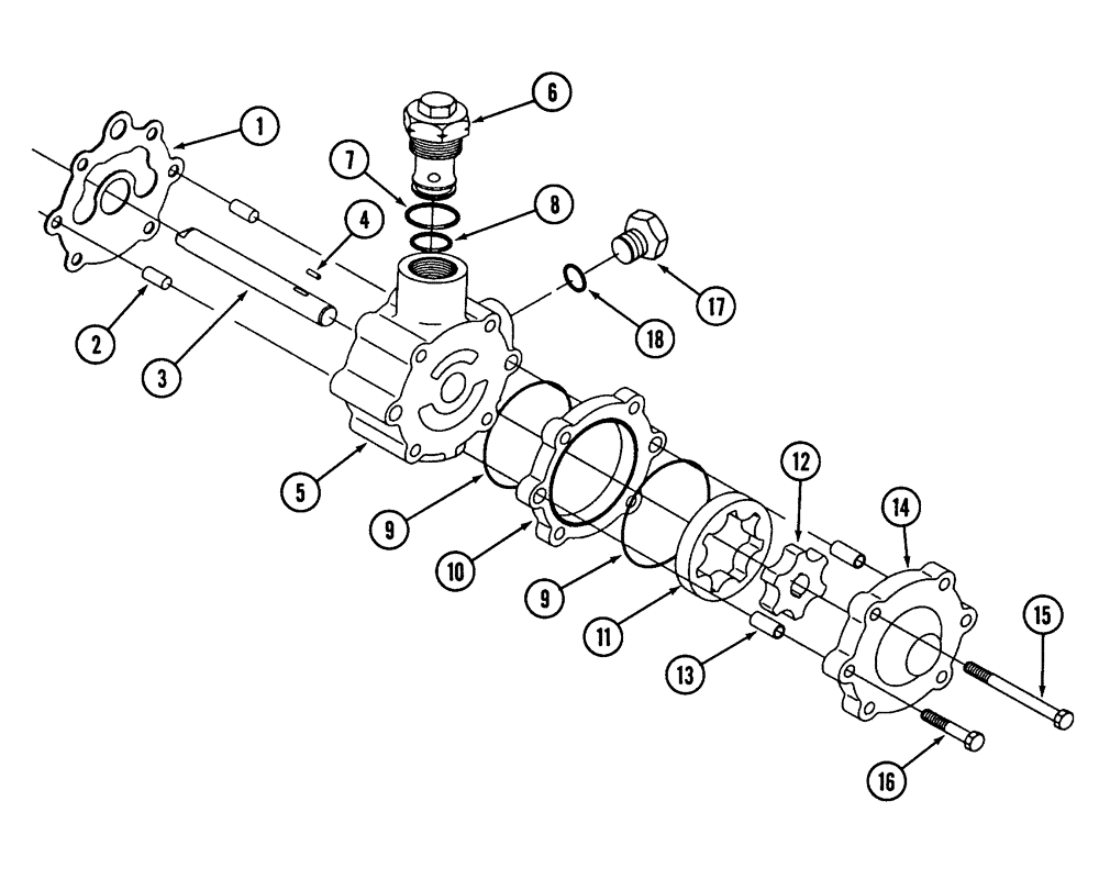 Схема запчастей Case IH 2155 - (6-26) - HYDROSTATIC PUMP ASSEMBLY, CHARGE PUMP (03) - POWER TRAIN