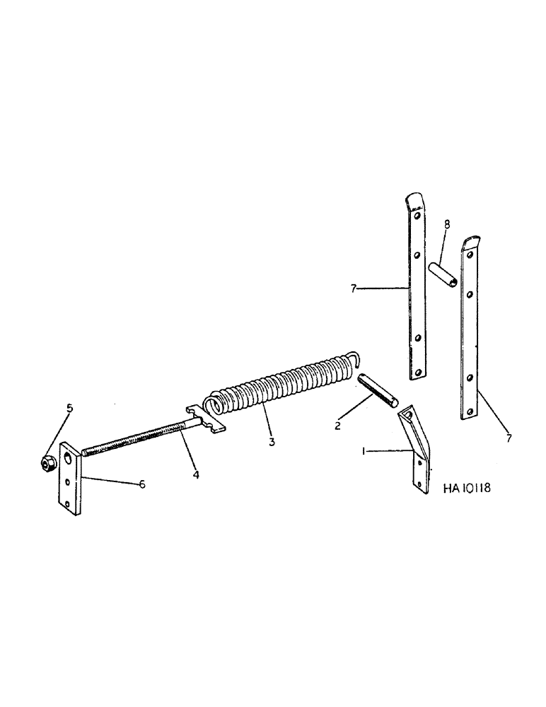 Схема запчастей Case IH 645 - (E-5) - 645 VIBRA CHISEL, DIRECT MOUNTED, LIFT HELPER SPRING UNIT, MACHINES EQUIPPED W/C FRAME EXTENSION 