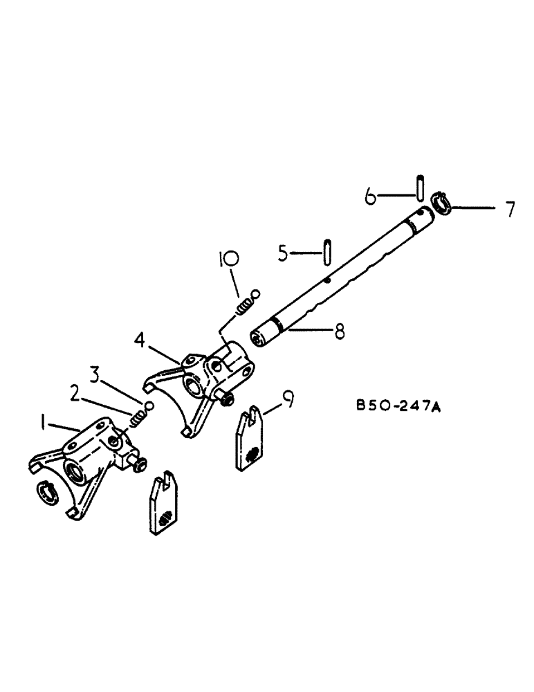 Схема запчастей Case IH 385 - (00E22) - GEAR SHIFT MECHANISM - RANGE TRANSMISSION, 385 485 SLOW & FAST SPEED (04) - Drive Train