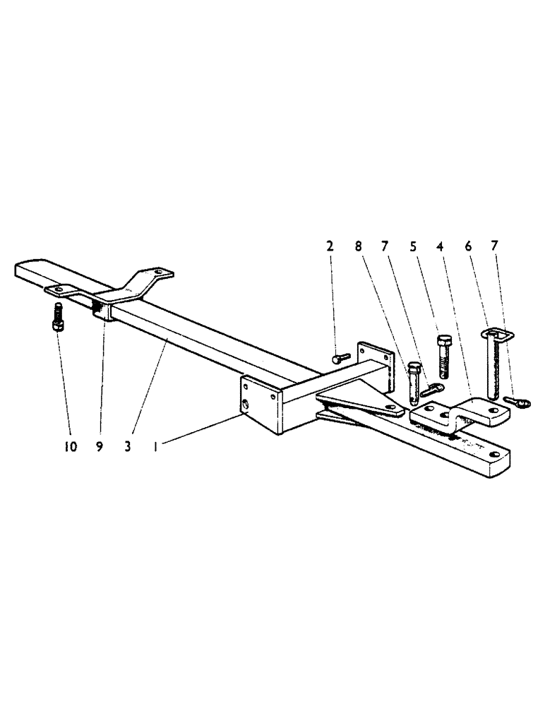 Схема запчастей Case IH 880 - (59) - 907211 PERMANENT DRAWBAR, U415, 880 MODELS Drawbars & Hitches