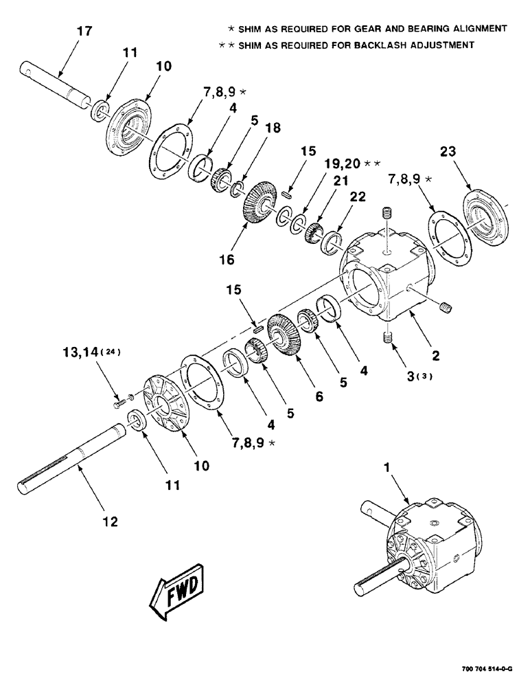 Схема запчастей Case IH 8350 - (2-16) - GEARBOX ASSEMBLY, 700704514 COMPLETE (09) - CHASSIS