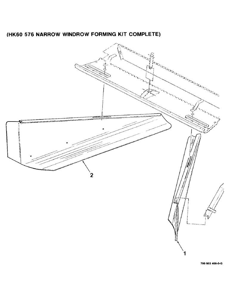 Схема запчастей Case IH 8830 - (9-10) - NARROW WINDROW FORMING KIT, HK60576 NARROW WINDROW FORMING KIT COMPLETE (09) - CHASSIS