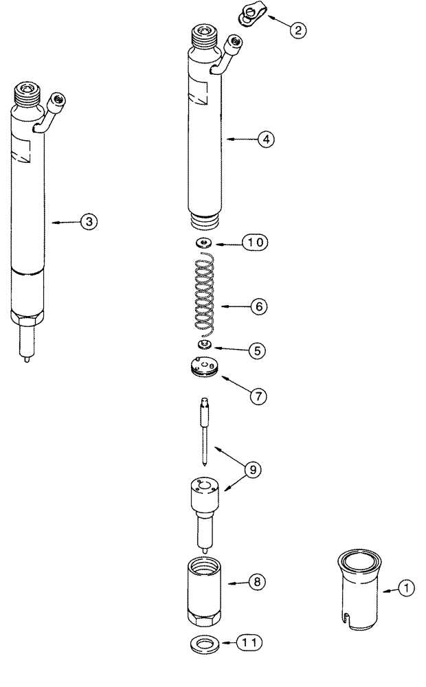 Схема запчастей Case IH 2555 - (03-07) - FUEL INJECTION NOZZLE (02) - FUEL SYSTEM