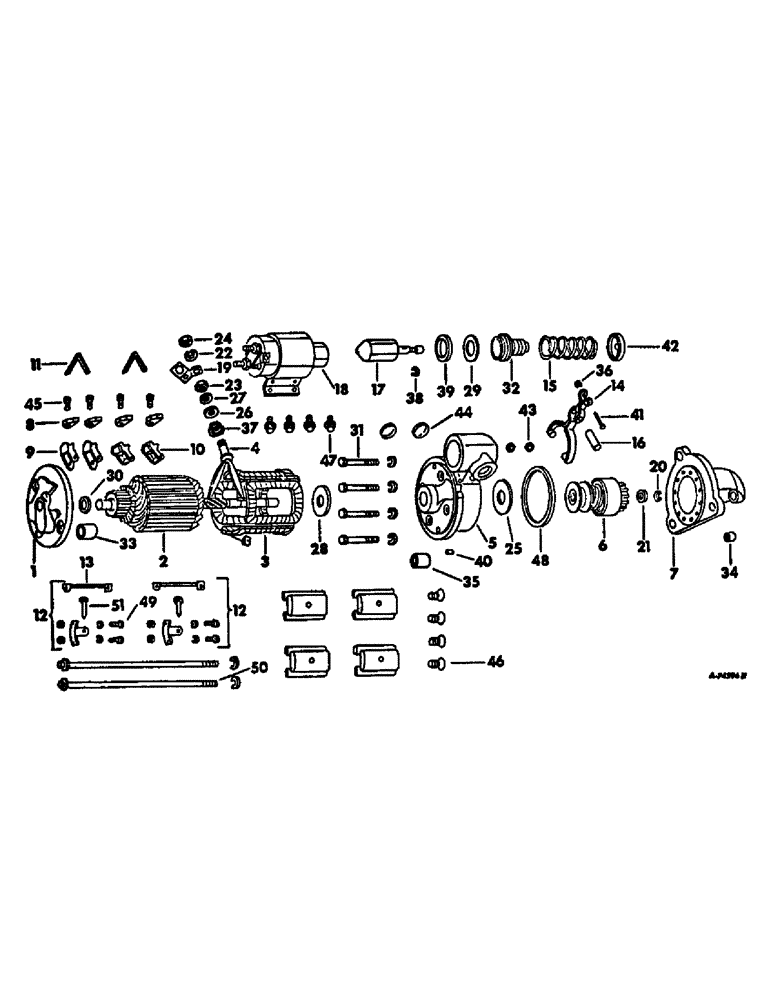 Схема запчастей Case IH 95 - (08-11) - ELECTRICAL, CRANKING MOTOR, SERIAL NUMBER 1011 AND BELOW (06) - ELECTRICAL