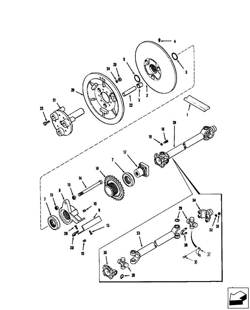 Схема запчастей Case IH 2588 - (66.260.02) - SEPARATOR - JACKSHAFT DRIVE (66) - THRESHING