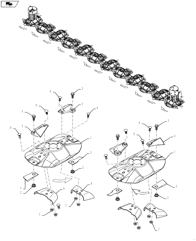 Схема запчастей Case IH RD163 - (58.110.03) - DISC WITH LIFTERS (58) - ATTACHMENTS/HEADERS