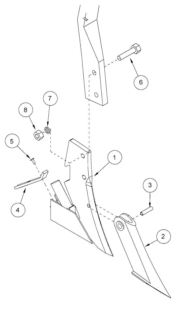 Схема запчастей Case IH ATX - (10-22) - EDGE-ON ANDERSON OPENER, SINGLE SHOOT (09) - CHASSIS/ATTACHMENTS