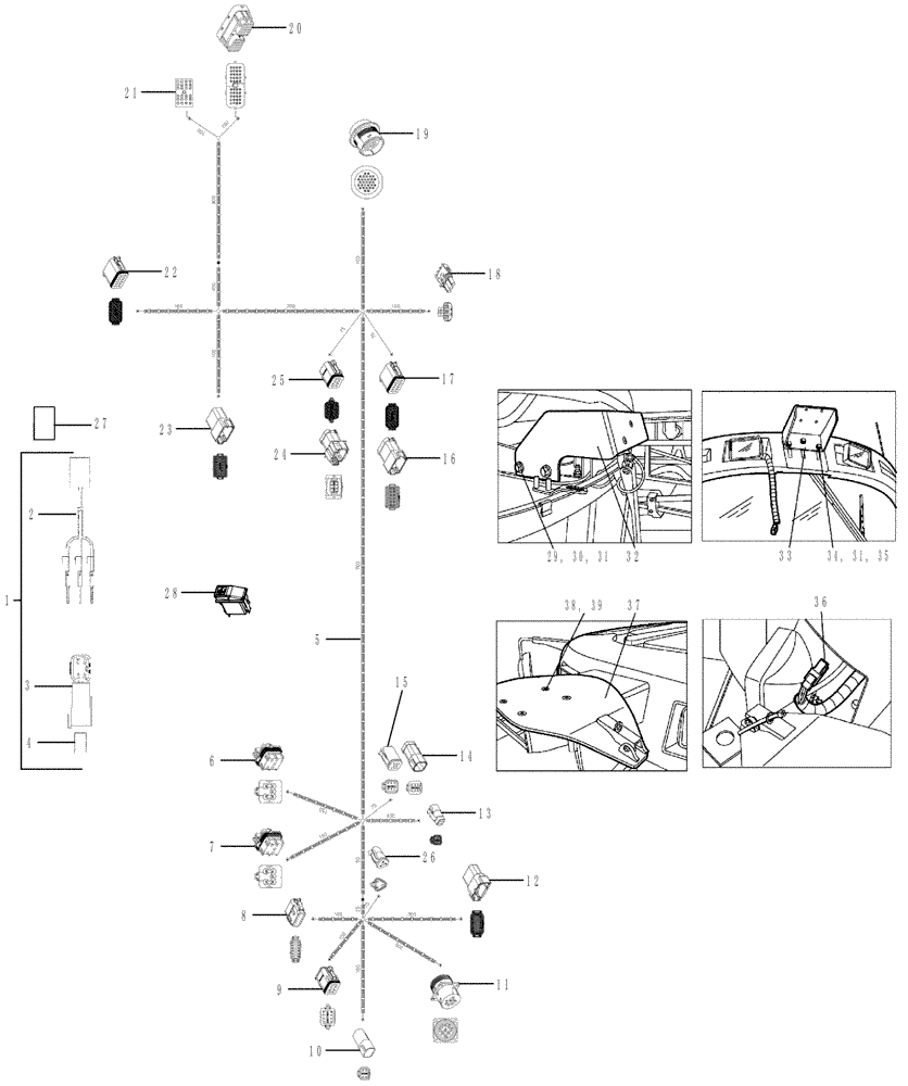 Схема запчастей Case IH TITAN 4520 - (10-026) - ACCUGUIDE ELECTRIC GROUP, CAB Options