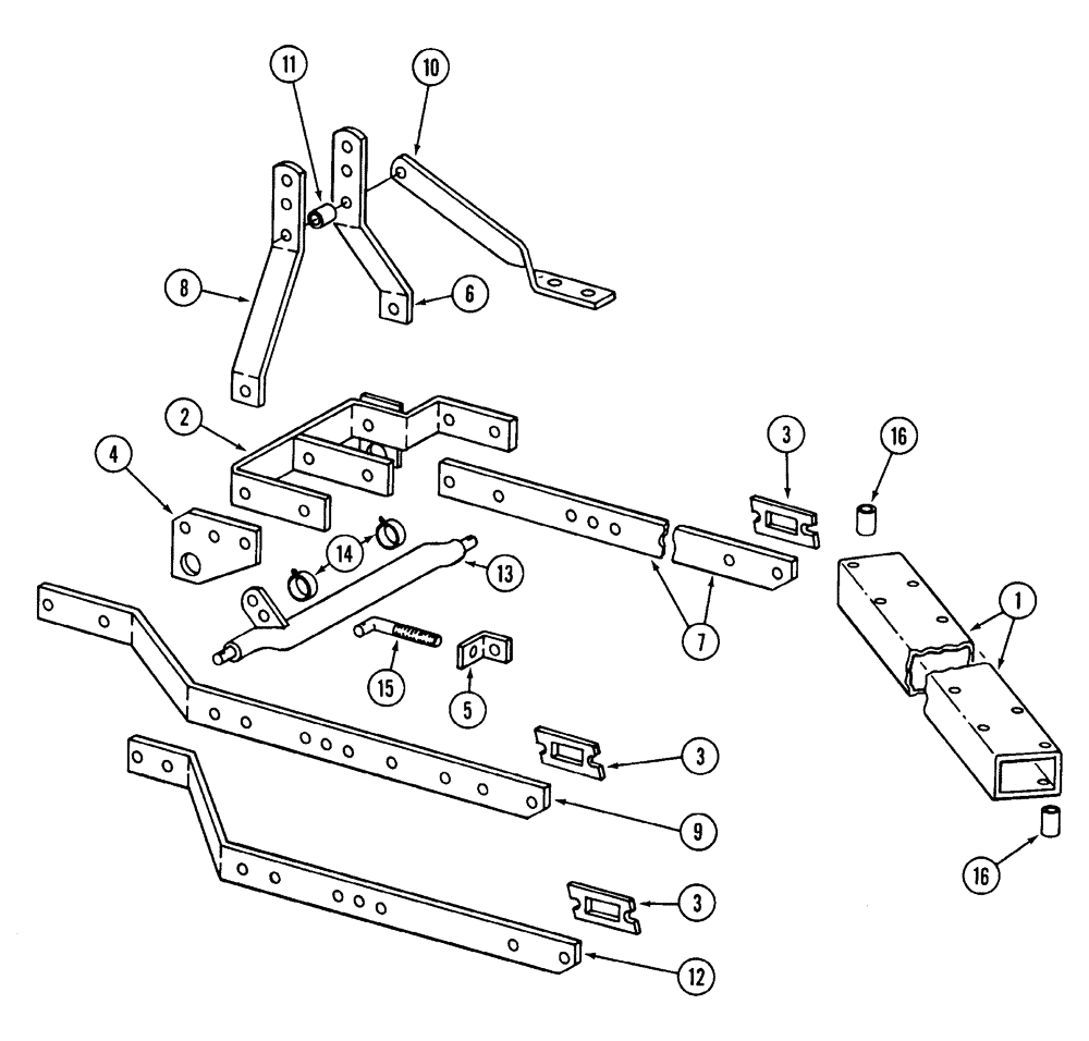 Схема запчастей Case IH 420 - (9-10) - FRAME AND HITCH, CATEGORY II, WIDE TREAD 