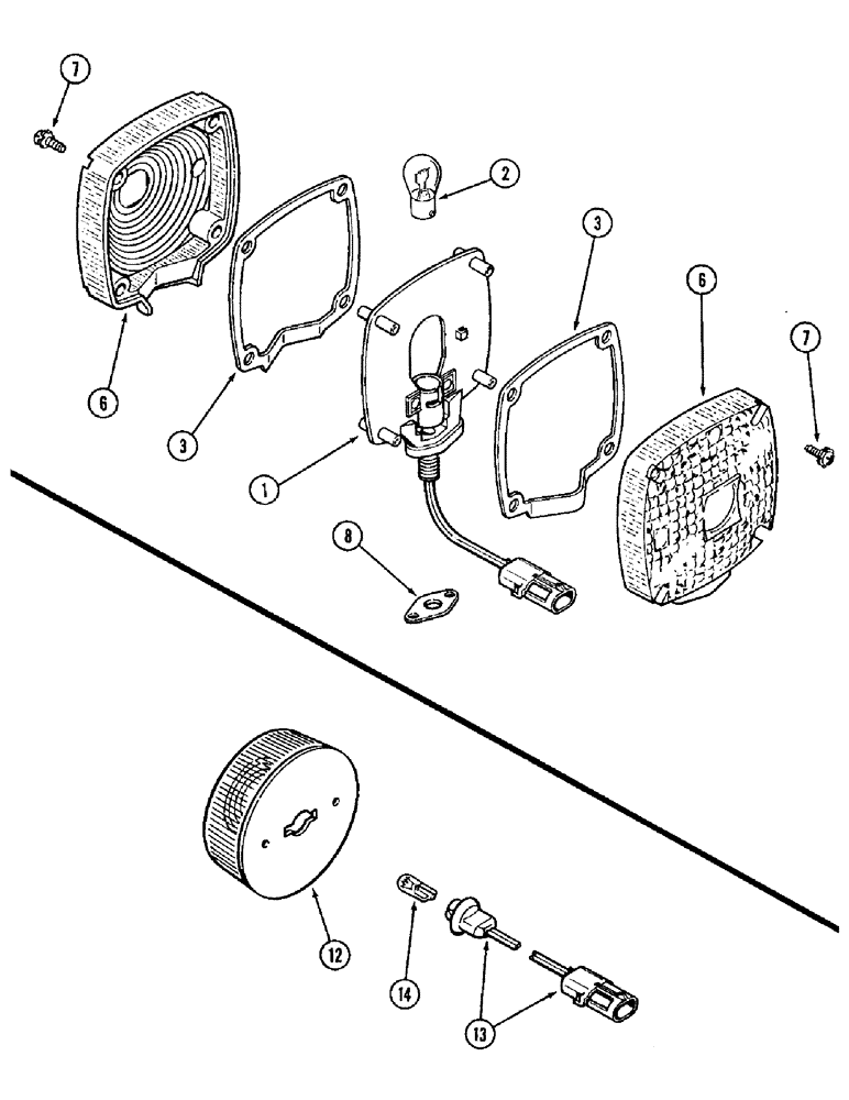 Схема запчастей Case IH 485 - (4-03) - TURN SIGNAL LAMP, TAIL LAMP (04) - ELECTRICAL SYSTEMS