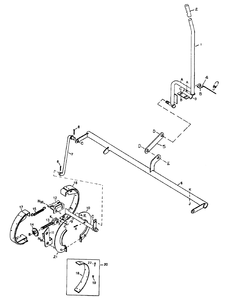 Схема запчастей Case IH 6000 - (7-02) - PARK BRAKE GROUP (07) - BRAKES