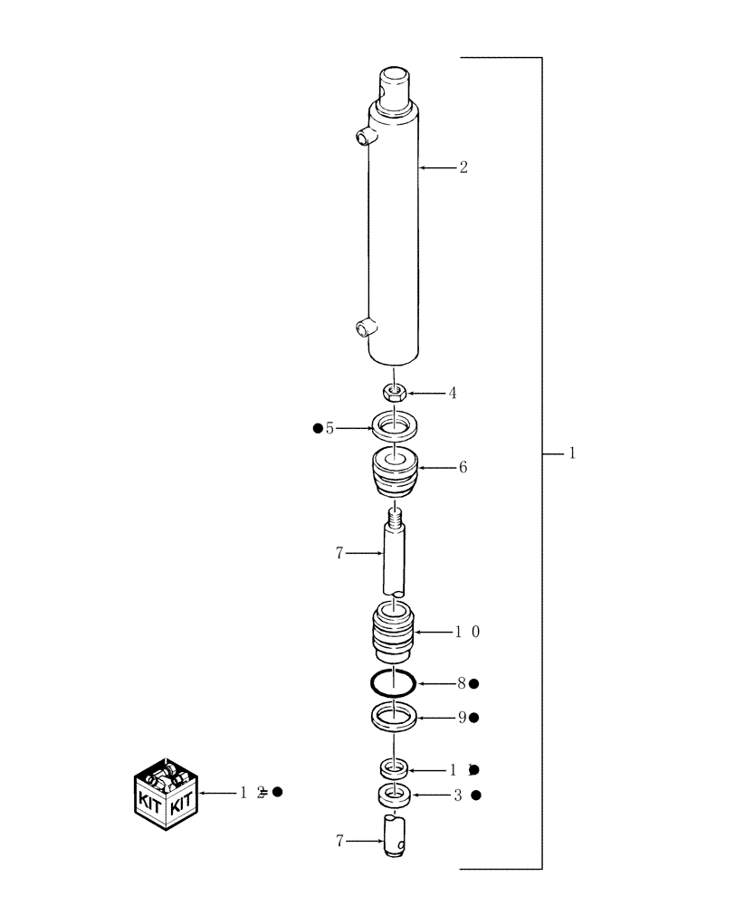 Схема запчастей Case IH DC101F - (07.02) - HYDRAULIC CYLINDER, LIFT, MASTER (07) - HYDRAULICS